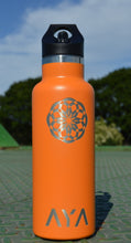 Load image into Gallery viewer, Orange 500ml stainless steel insulated water bottle