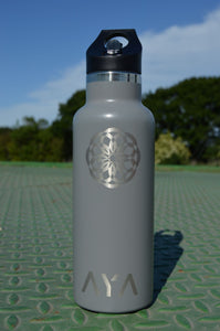 Dark Grey 500ml stainless steel insulated water bottle